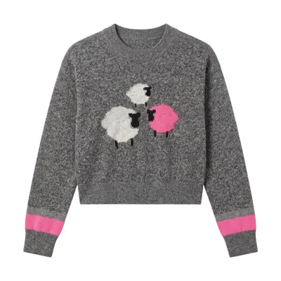Brodie Women's Black Herdwick Crew - Grey Marl