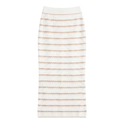 Brodie Women's Breton Stitch Skirt - Brown In Neutral