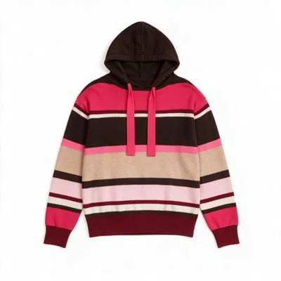 Brodie Women's Brown Striped Hoodie In Multi