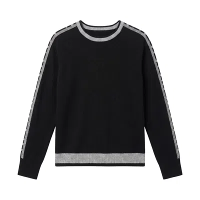 Brodie Women's Cathy Sleeve Stripe Crew - Black