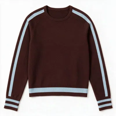 Brodie Women's Cathy Sleeve Stripe Crew - Dark Brown