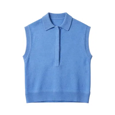Brodie Women's Collared Detail Tank -  Carolina Blue
