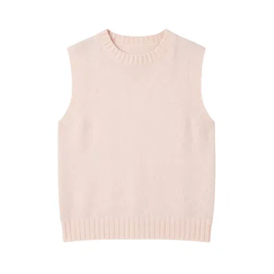 Brodie Women's Crew Neck Cashmere Tank - Neutrals In Pink