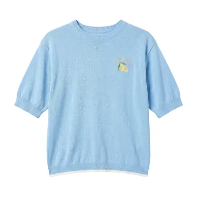 Brodie Women's Limoncello Tee - Sky Blue In Multi