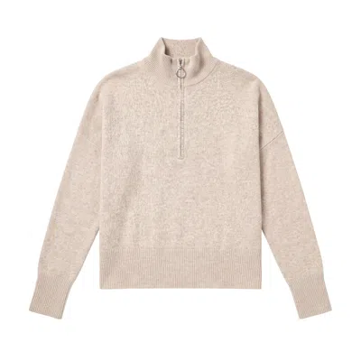 Brodie Women's Neutrals Bryanna Trim Half Zip - Wheat