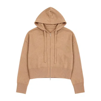 Brodie Women's Neutrals Bryanna Trim Hoodie - Rice Camel In Beige
