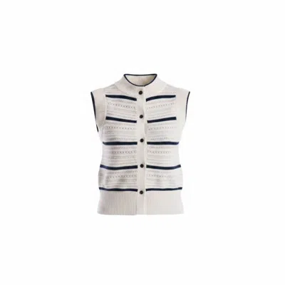 Brodie Women's Neutrals Textured Taylor Cashmere Tank In White