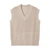 Brodie Women's Pointelle Relaxed V - Neutrals
