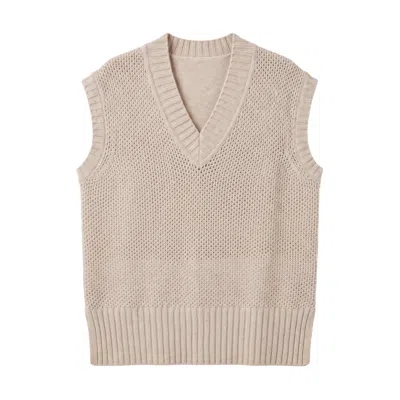 Brodie Women's Pointelle Relaxed V - Neutrals