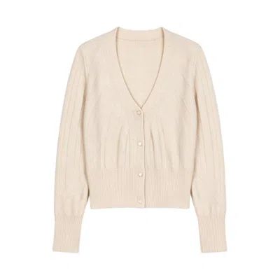 Brodie Women's Slim Fit Rib Cardi - Organic White