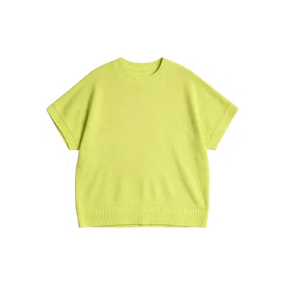 Brodie Women's Yellow Stitch Detail Tee - Acid Lime