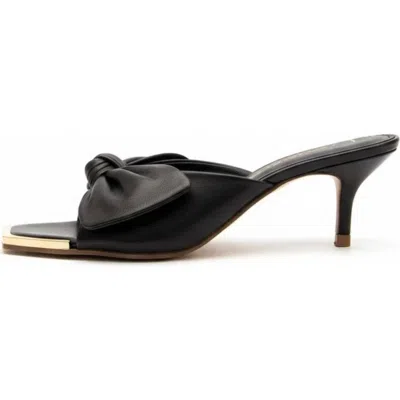 Bróg Brida Mule Kitten Heel Jet Black