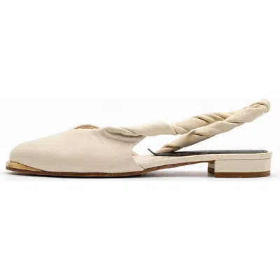 Bróg Sinead Pointed Slingback Mule Latte Cream In Brown