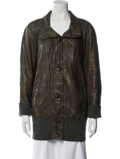 Pre-owned Brogden Coat In Green