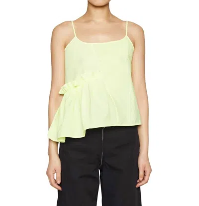 Brøgger Heather Top In Fluro Yellow Stripe