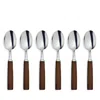 Broggi Dakar Acacia Espresso Spoons, Set Of 6 In Brown