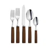 Broggi Dakar Acacia Flatware 5 Piece Place Setting In Brown