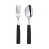 Broggi Dakar Wenge Serving Fork & Serving Spoon Set In Black