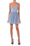 Brognano Women's Blue Polyester Dress In Blue
