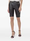 Brognano Leather Shorts In Black