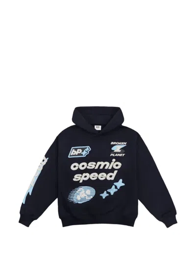 Broken Planet Cosmic Speed Graphic-print Hoodie In Black
