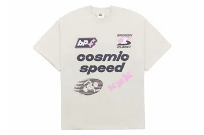 Pre-owned Broken Planet Cosmic Speed T-shirt Bone White