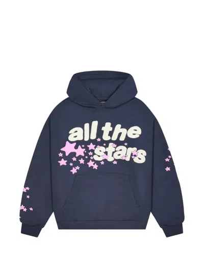 Broken Planet Graphic-stars Long-sleeve Hoodie In Blue