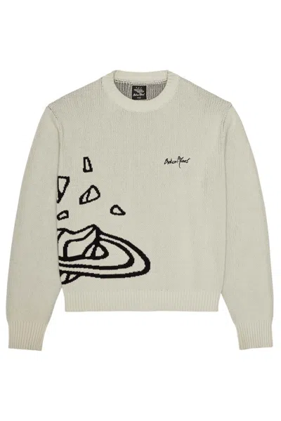 Pre-owned Broken Planet Knit Sweater In Bone White