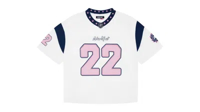 Pre-owned Broken Planet Market Men's  All Star Jersey In White/blue/pink In Multi