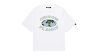 Pre-owned Broken Planet Market Men's  Grid T Shirt In Snow White