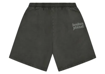 Pre-owned Broken Planet Men's  Basics Shorts In Washed Soot Black