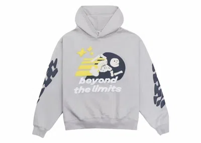 Pre-owned Broken Planet Men's  Beyond The Limits Hoodie In Stone Grey