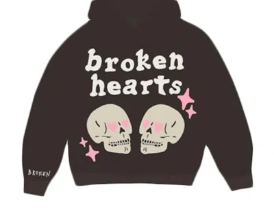 Pre-owned Broken Planet Men's  Broken Hearts Hoodie In Dark Brown