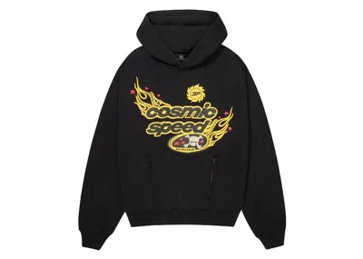 Pre-owned Broken Planet Men's  Cosmic Speed Hoodie In Midnight Black