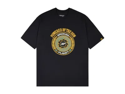 Pre-owned Broken Planet Men's  Crest T-shirt In Midnight Black