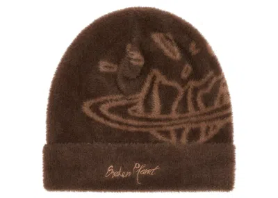 Pre-owned Broken Planet Men's  Fuzzy  Beanie In Mocha Brown
