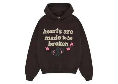 Pre-owned Broken Planet Men's  Hearts Are Made To Be Broken Hoodie In Soot Black