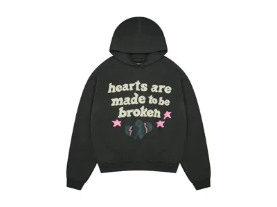 Pre-owned Broken Planet Men's  Hearts Are Made To Be Broken Hoodie (ss25) In Soot Black