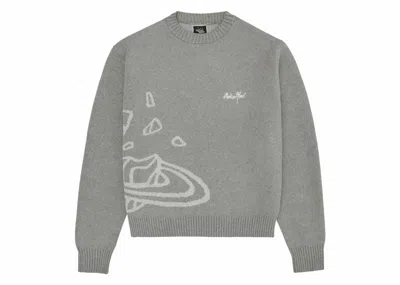 Pre-owned Broken Planet Men's  Knit Sweater In Heather Grey