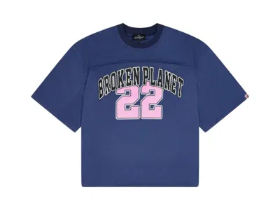 Pre-owned Broken Planet Men's  Mesh Jersey In Outerspace Blue
