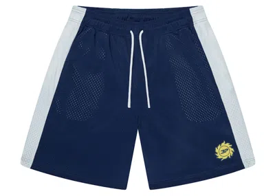 Pre-owned Broken Planet Men's  Mesh Shorts In White/blue