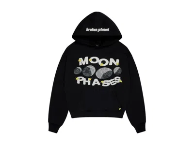 Pre-owned Broken Planet Men's  Moon Phases Hoodie In Midnight Black