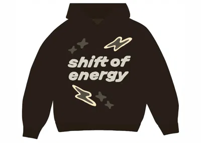 Pre-owned Broken Planet Men's  Shift Of Energy Hoodie In Dark Brown