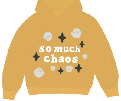 Pre-owned Broken Planet Men's  So Much Chaos Hoodie In Mustard Yellow