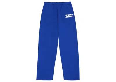 Pre-owned Broken Planet Men's  Straight Leg Sweatpants In Deep Blue
