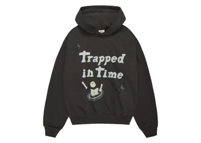 Pre-owned Broken Planet Men's  Trapped In Time Hoodie In Soot Black