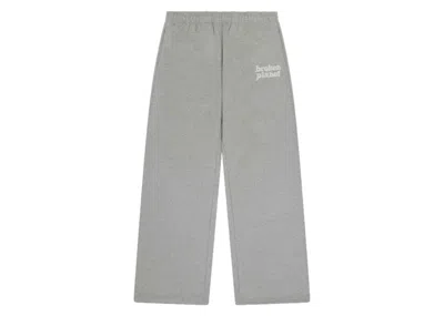 Pre-owned Broken Planet Men's  Wideleg Sweatpants In Heather Grey