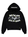 Broken Planet Moon Phases-print Hoodie In Black
