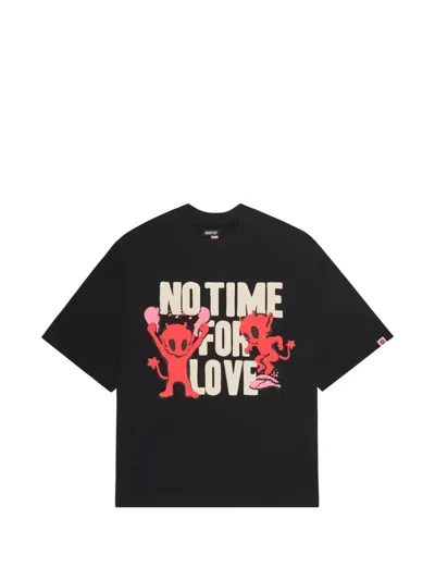 Broken Planet No Time For Love Graphic-print Cotton T-shirt In Black