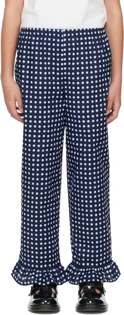 Broken Telephone Kids Navy Moe Trousers In Multi